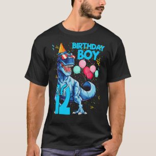 T-shirt C'est mon 12e anniversaire Dinosaure garçon Annive