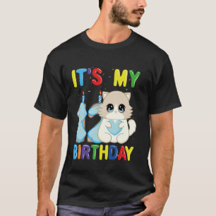 T-shirt C'est mon 12ème anniversaire garçon chat Ragdoll d