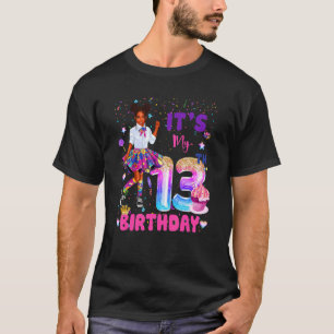 T-shirt C'est mon 13e anniversaire Africaine Américaine Bl