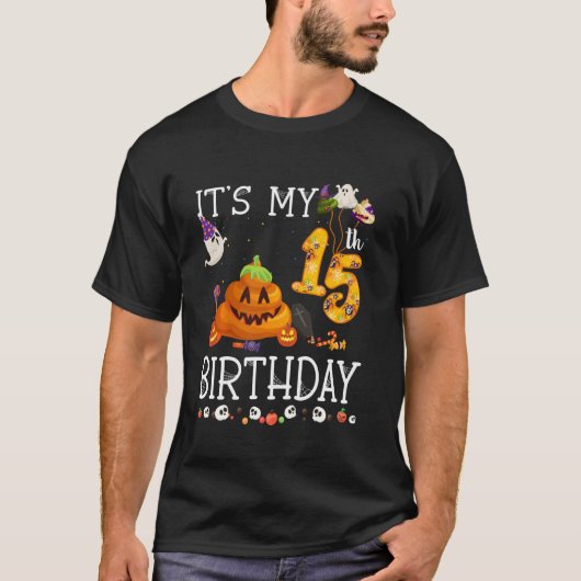 T-shirt C'Est Mon 15E Anniversaire Halloween Poop Annivers (Devant)