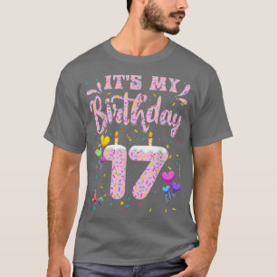 T-shirt C'est mon 17e anniversaire fille Doughnut heureux