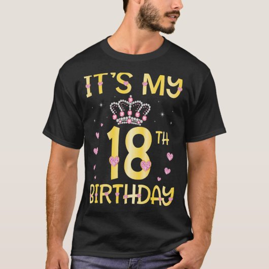 T-shirt C'est mon 18e anniversaire de Diamond Happy To Me  (Devant)