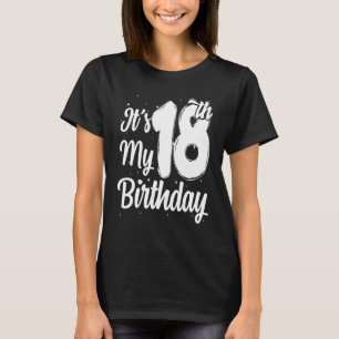 T-shirt C'est mon 18e anniversaire fille garçon dix-neuf-d