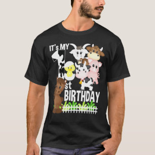 T-shirt C'Est Mon 1Er Anniversaire Fête Fête Fête Animaux