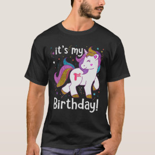 T-shirt C'est mon 1er anniversaire Princesse Licorne 1 an