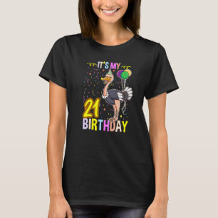 T-shirt C'est mon 21e autruche d'anniversaire