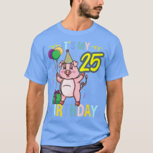 T-shirt C'est mon 25e anniversaire Cochon Mignon Premium 3