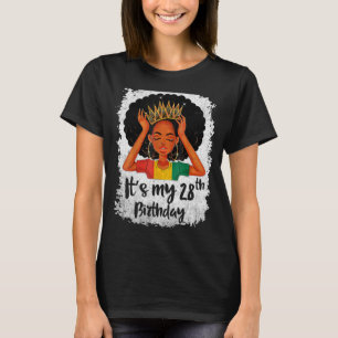 T-shirt C'est mon 28e anniversaire 28 ans Black Melanin W