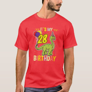 T-shirt C'Est Mon 28E Anniversaire Dinosaure