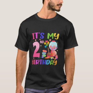T-shirt C'est mon 2e anniversaire fille Candy Candyland 2 