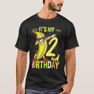 T-shirt C'est mon 2ème anniversaire Dabbing Banana