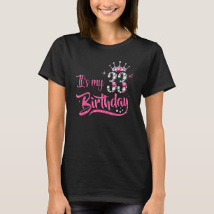 T-shirt C'est mon 33e anniversaire de Diamant rose 33 ans