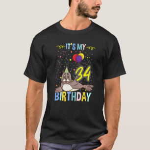 T-shirt C'est mon 34ème anniversaire bébé phoque