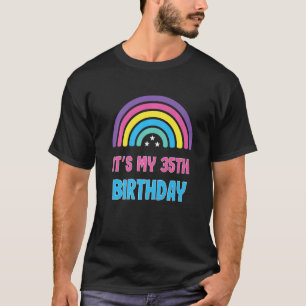 T-shirt C'est mon 35e anniversaire mignon Rainbow Birthday