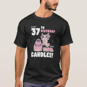 T-shirt C'est mon 37ème anniversaire qui est Olotl Candles (Devant)