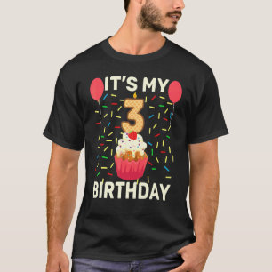 T-shirt C'est mon 3e anniversaire Sweet Cupcake 3 année Ga