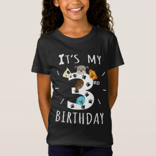 T-Shirt C'est mon 3ème anniversaire Amoureux des chiens Th