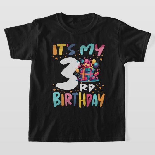 T-shirt C'est mon 3ème anniversaire Anniversaire de enfant (Poser)