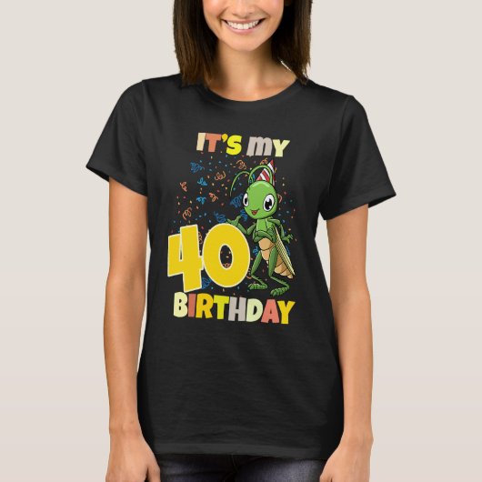 T-shirt C'Est Mon 40 Grasshopper Anniversaire (Devant)