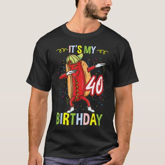 T-shirt C'est Mon 40e Anniversaire Chaud (Devant)