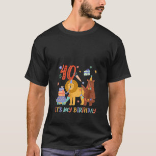 T-shirt C'est mon 40e anniversaire Zoo Safari Jungle 40 an