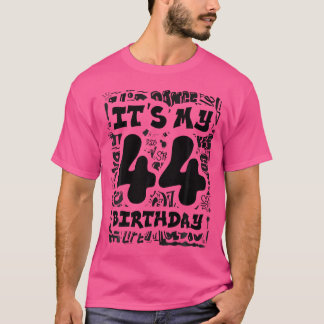 T-shirt C'Est Mon 44E Anniversaire Avec Graffiti Street Et