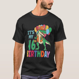 T-shirt C'Est Mon 46E Anniversaire Dinosaure Garçons Fille