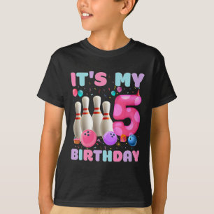 T-shirt C'est mon 5 anniversaire Bowling 5e anniversaire A