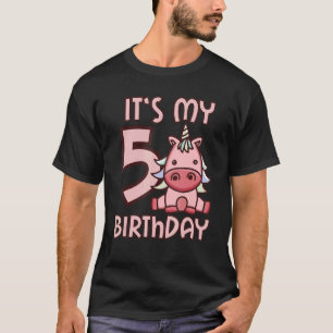 T-shirt C'est mon 5e anniversaire mignonne 5 ans Anniversa