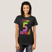 T-shirt C'est mon 5e anniversaire Tie Dye Anniversaire de  (Devant entier)