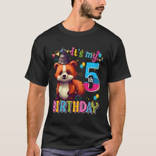T-shirt C'Est Mon 5E Panda Rouge (Devant)