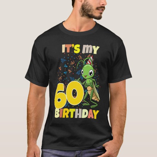 T-shirt C'Est Mon 60 Grasshopper Anniversaire (Devant)