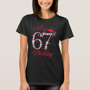T-shirt C'est mon 67e anniversaire Reine 67 ans Couronne D
