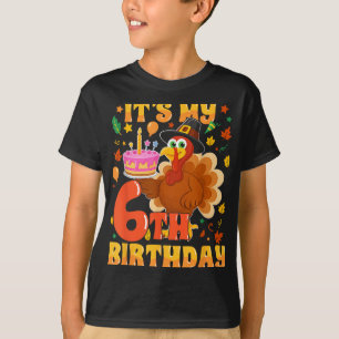 T-shirt C'est mon 6e anniversaire drôle Turquie Thanksgivi