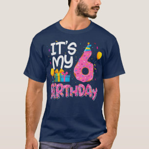 T-shirt C'est mon 6e anniversaire Funny Donut Girls Party