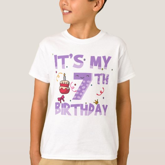 T-shirt C'est mon 7e anniversaire (Devant)