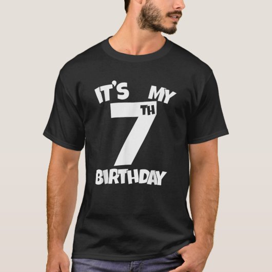 T-shirt C'est mon 7e anniversaire 7 ans Joyeux 7 ans Jour (Devant)