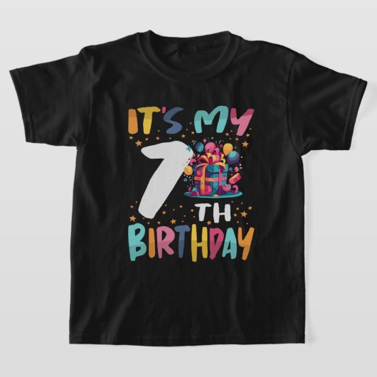T-shirt C'est mon 7e anniversaire Anniversaire de enfant h (Poser)