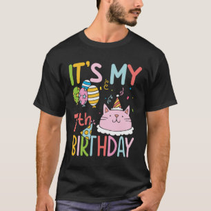 T-shirt C'est mon 7e anniversaire - Chat
