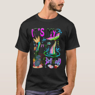 T-shirt C'est mon 7e anniversaire Mermaid Girl Thème 7 ans