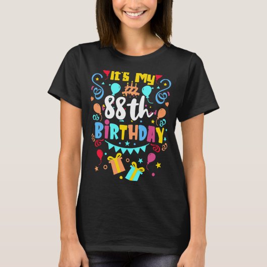 T-shirt C'est mon 88e anniversaire. (Devant)