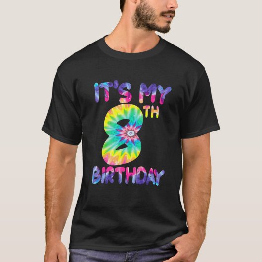T-shirt C'est mon 8e anniversaire 8 ans filles garçons Cra (Devant)