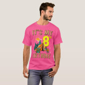 T-shirt C'Est Mon 8E Anniversaire Camper 8 Ans Camping Gar (Devant entier)