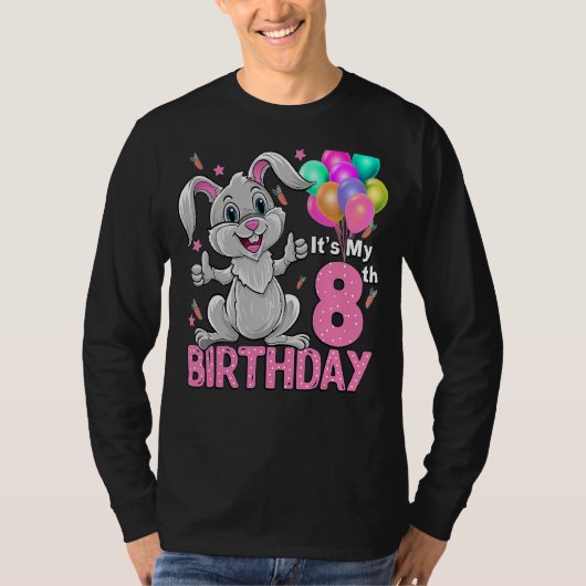 T-shirt C'est mon 8e anniversaire Rabbit 8e anniversaire 8 (Devant)