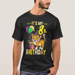 T-shirt C'est mon 8ème anniversaire Tiger Animal