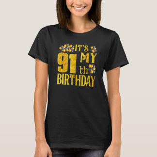 T-shirt C'Est Mon 91E Anniversaire Joyeux 1931 Anniversair