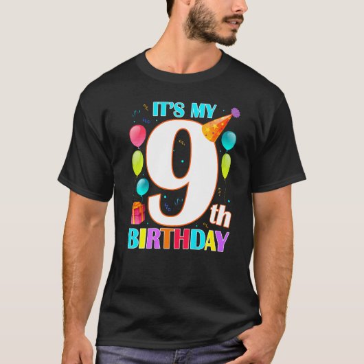 T-shirt C'est mon 9e anniversaire 9 ans Anniversaire (Devant)