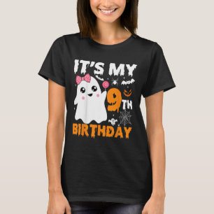 T-shirt C'est mon 9e anniversaire Hal, Citrouille fantôme