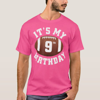 T-shirt C'Est Mon 9E Jour D'Anniversaire Garçon De Footbal