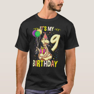T-shirt C'est mon 9e reptile de serpent d'anniversaire